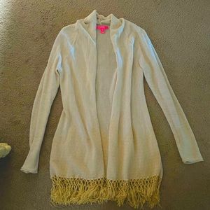 EUC Lilly Pulitzer Gold Shimmer Tatum Sweater